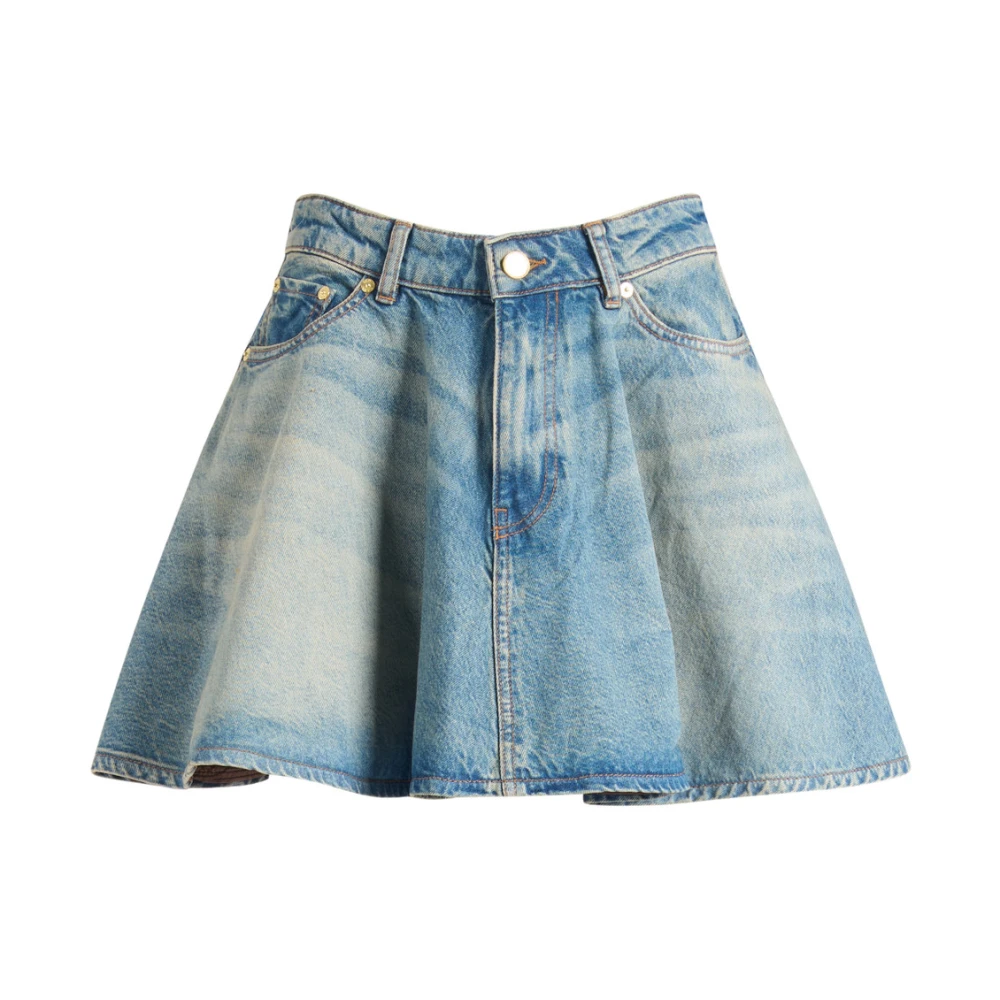 Ganni Blue Denim Skirt - IT36 | XS - Image 3