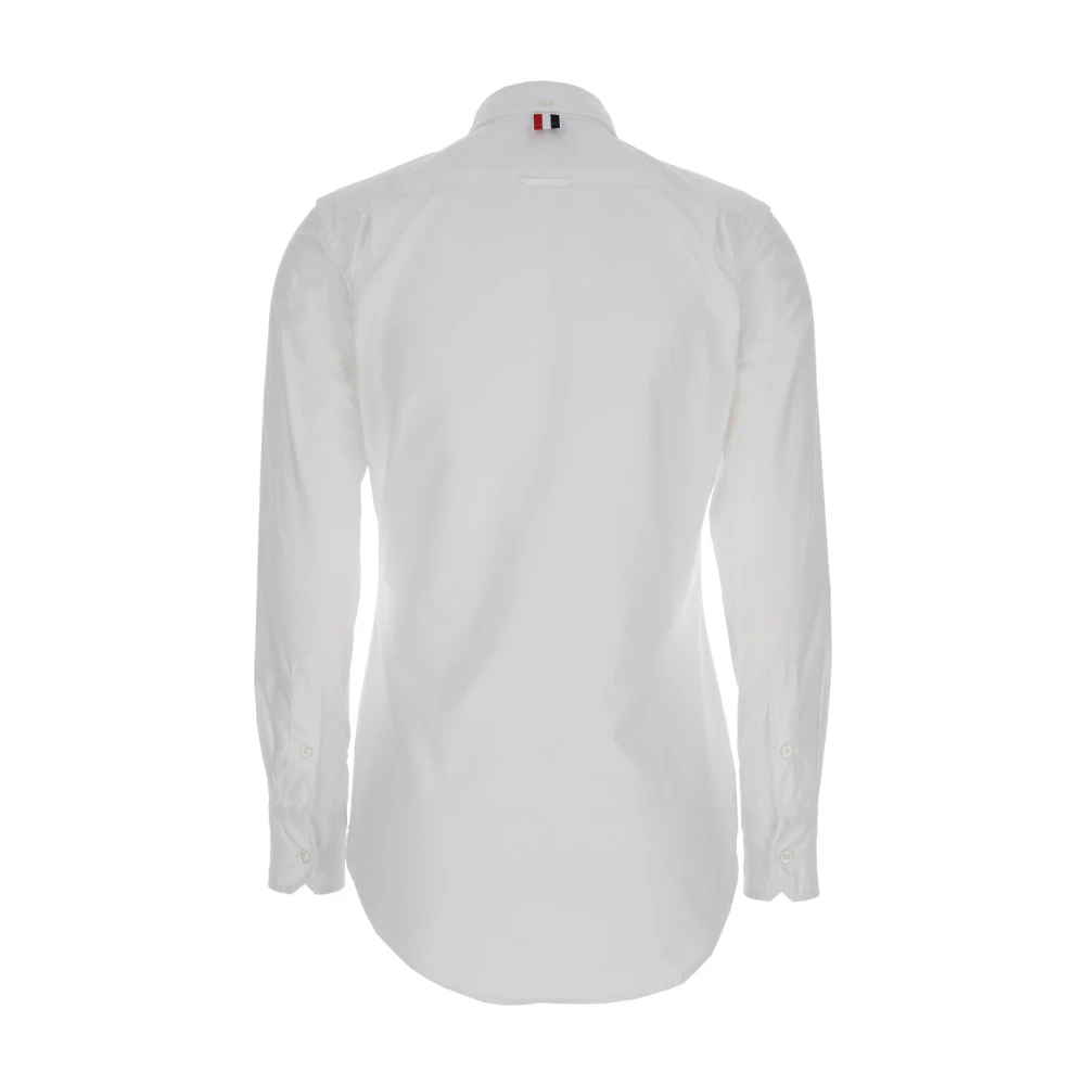 Thom Browne Klassieke Kraagshirt in Wit White Dames