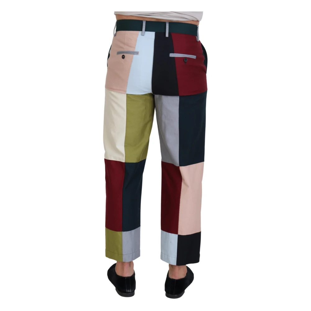 Dolce & Gabbana Prachtige Multicolor Patchwork Broek Multicolor Heren