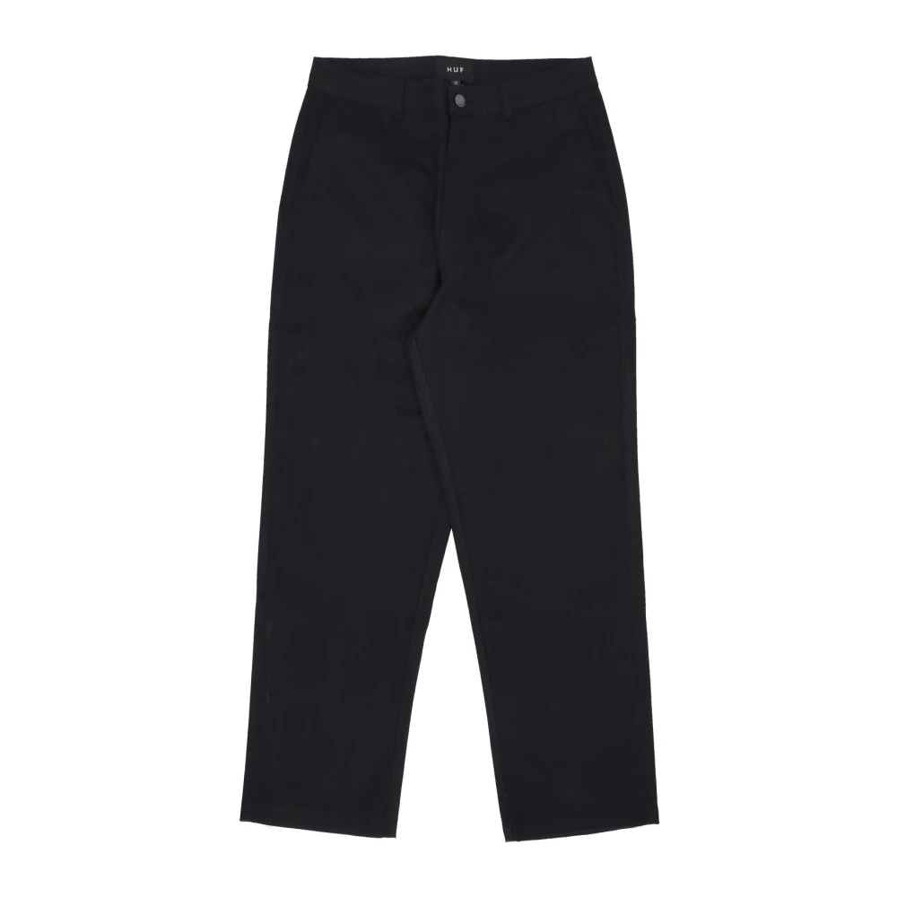 Huf Men's Black Long Trousers - Straight Trousers - W36 - Trousers