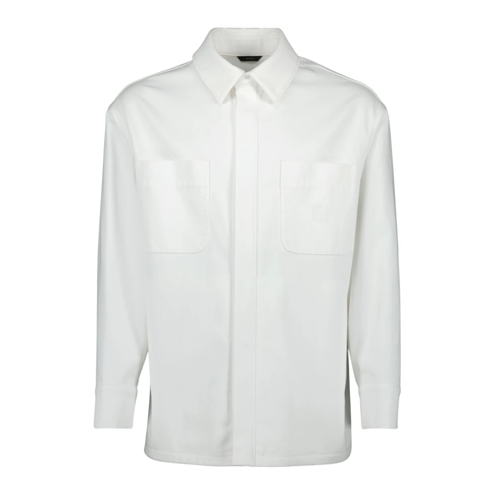 Fendi Mannelijk Wit Te Denim Jas Lente-Zomer 2025