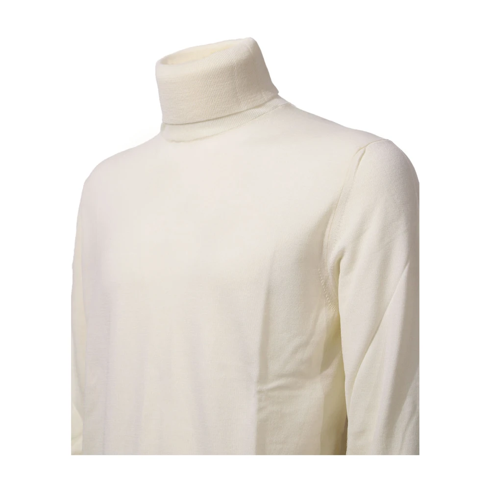 Zanone Witte Flexwool Coltrui Sweater White Heren