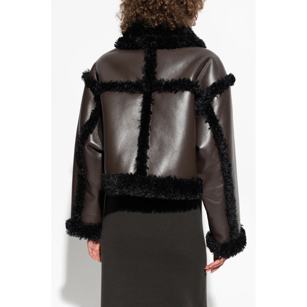 Stand Studio Faux Fur Jacket Kristy Brown Dames