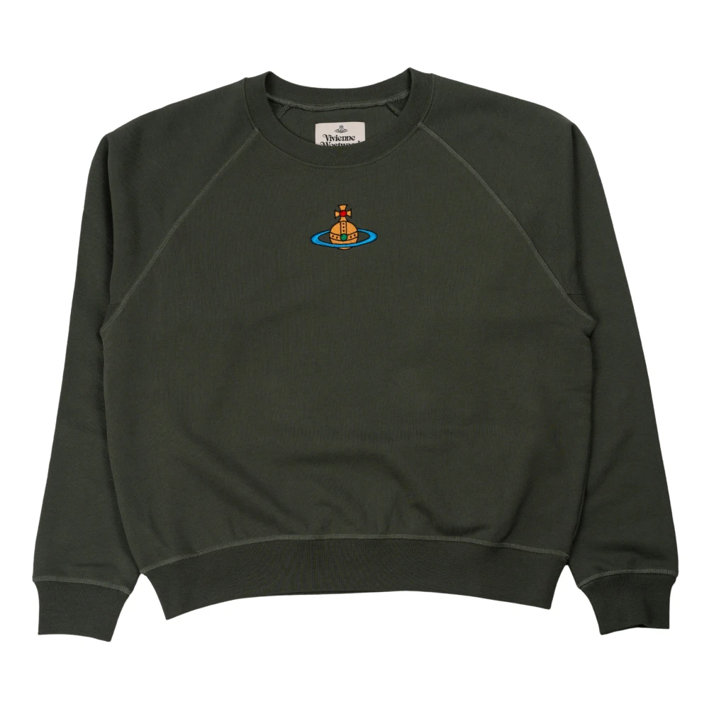 Vivienne Westwood Groene Raglan Sweatshirt met Handtekeninglogo Green Dames