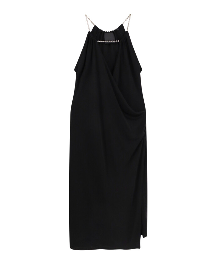 v-hals-midi-jurk