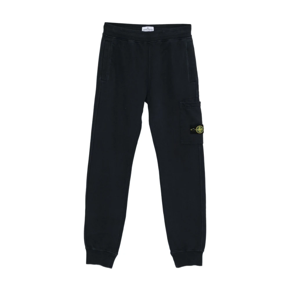 Stone Island Blue Sweatpants, Male, 4 Y, Trousers