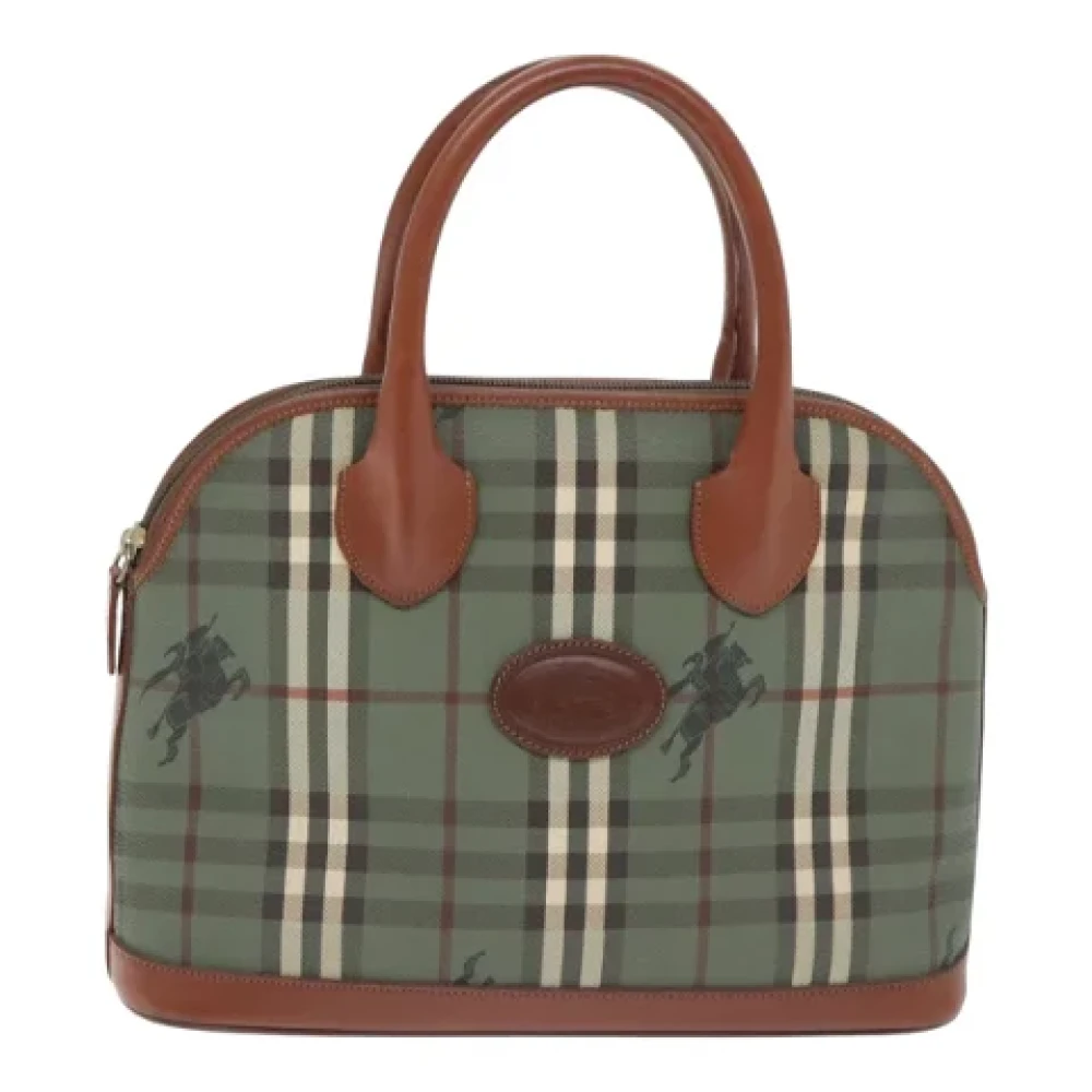 Burberry Vintage Pre-owned Canvas handbags Green Dames