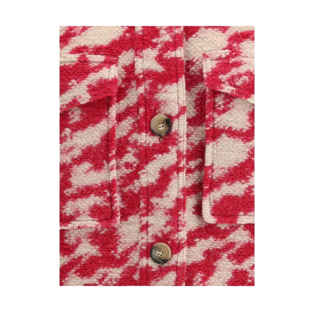 Isabel Marant Étoile Wollen overhemdjasje met abstract patroon Multicolor Dames