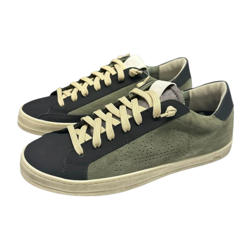 P448 Groene Suède Rubberen Zool Sneakers Green Heren