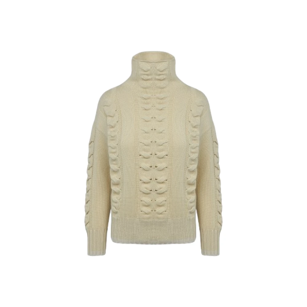 Lorena Antoniazzi Turtle Neck Gebreide Trui Beige Dames