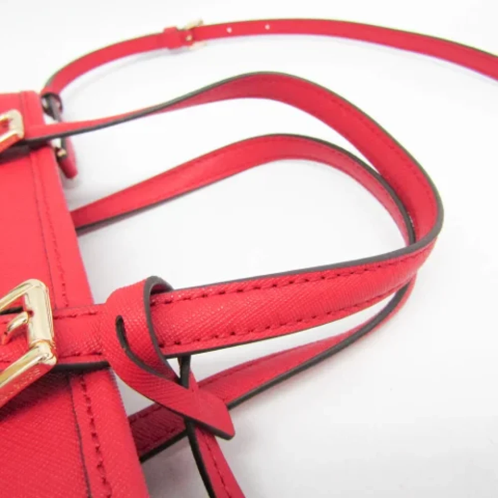 Michael Kors Pre-owned Leather handbags Red Dames