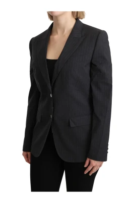Pinstripe Blazer med långa ärmar