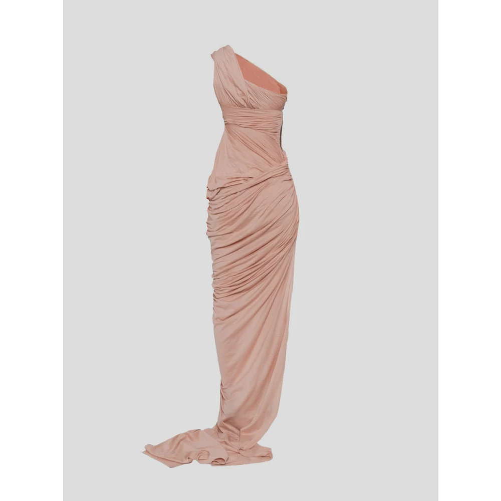 Rick Owens Elegant Woman Dress Fashion Clothing Pink Dames