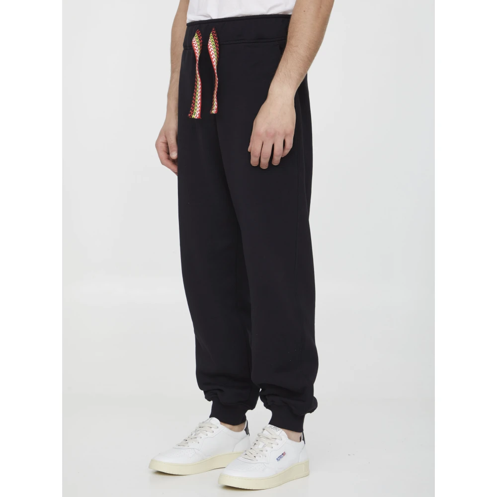 Lanvin Zwarte Curb Lace Joggers Black Heren