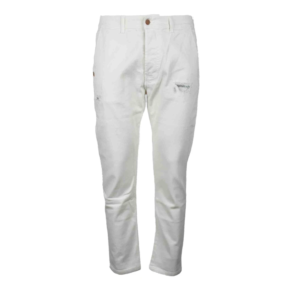 Daniele Alessandrini Grijze Katoen Elastaan Jeans White Heren