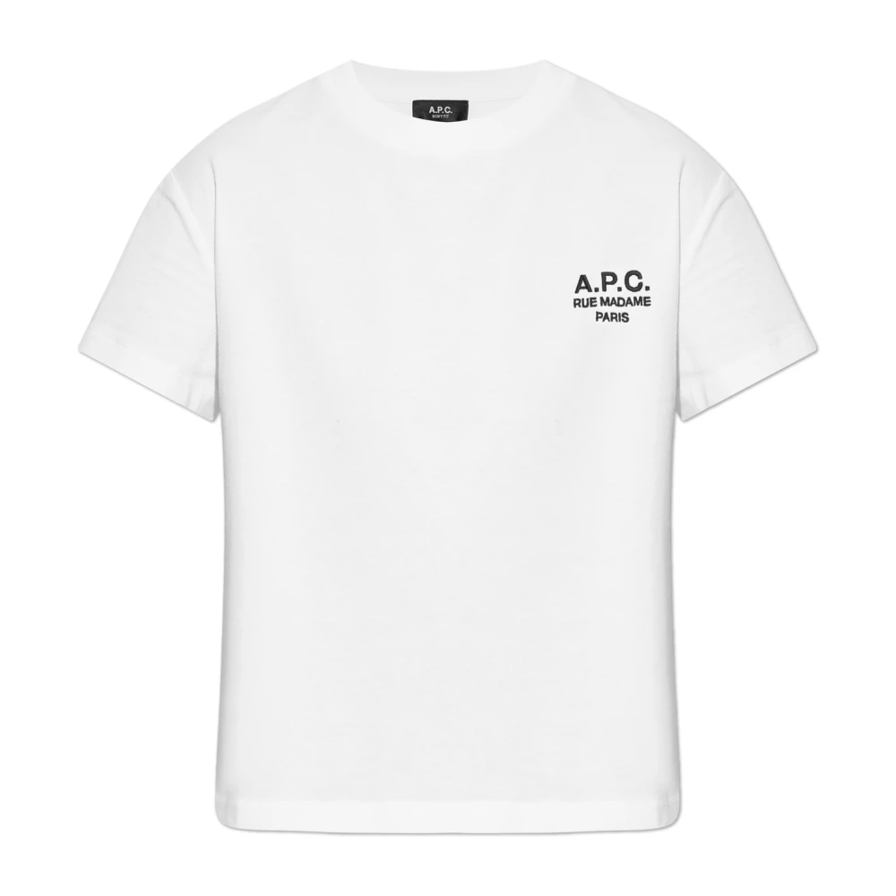 A.p.c. T-shirt met logo White Dames