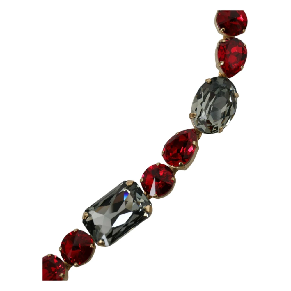 Dolce & Gabbana Rode kristallen gesp taille riem Red Dames
