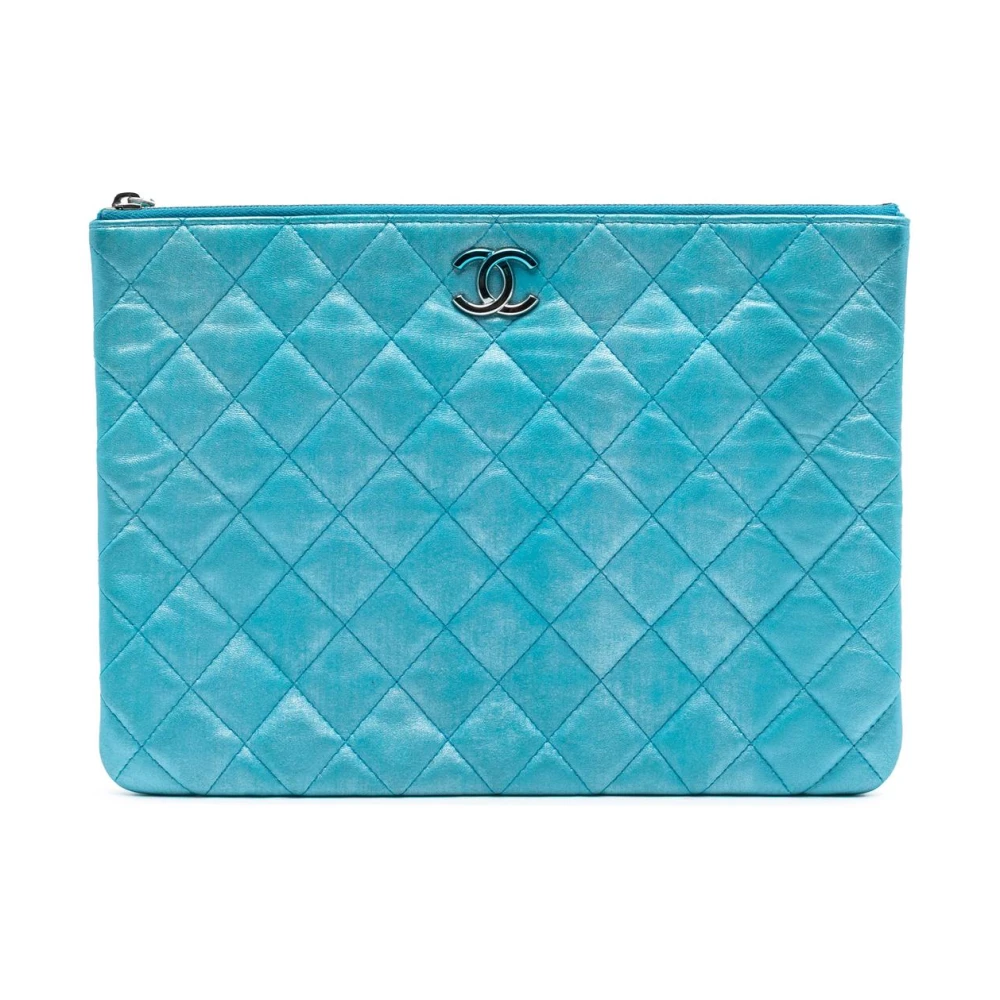 Chanel Vintage Blå Pre-Owned Quilted Pouch