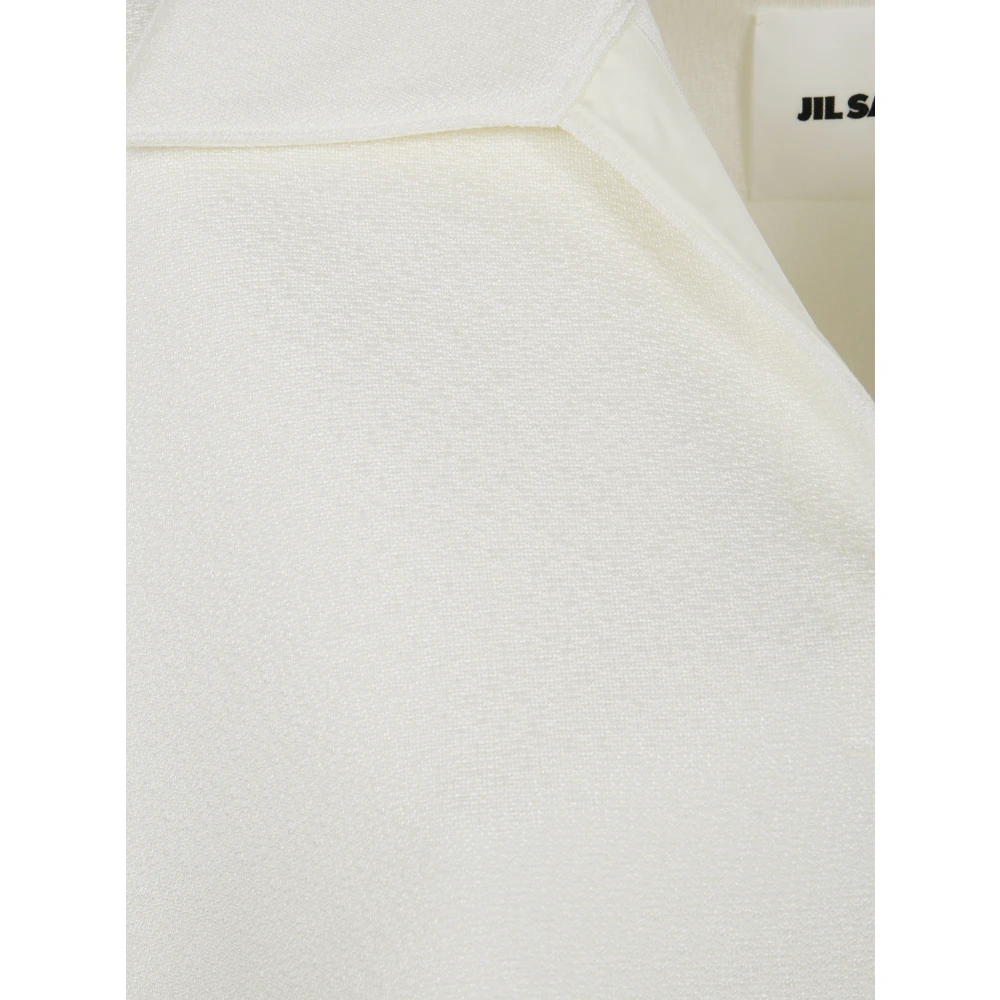 Jil Sander Polo T-shirt met korte mouwen White Dames