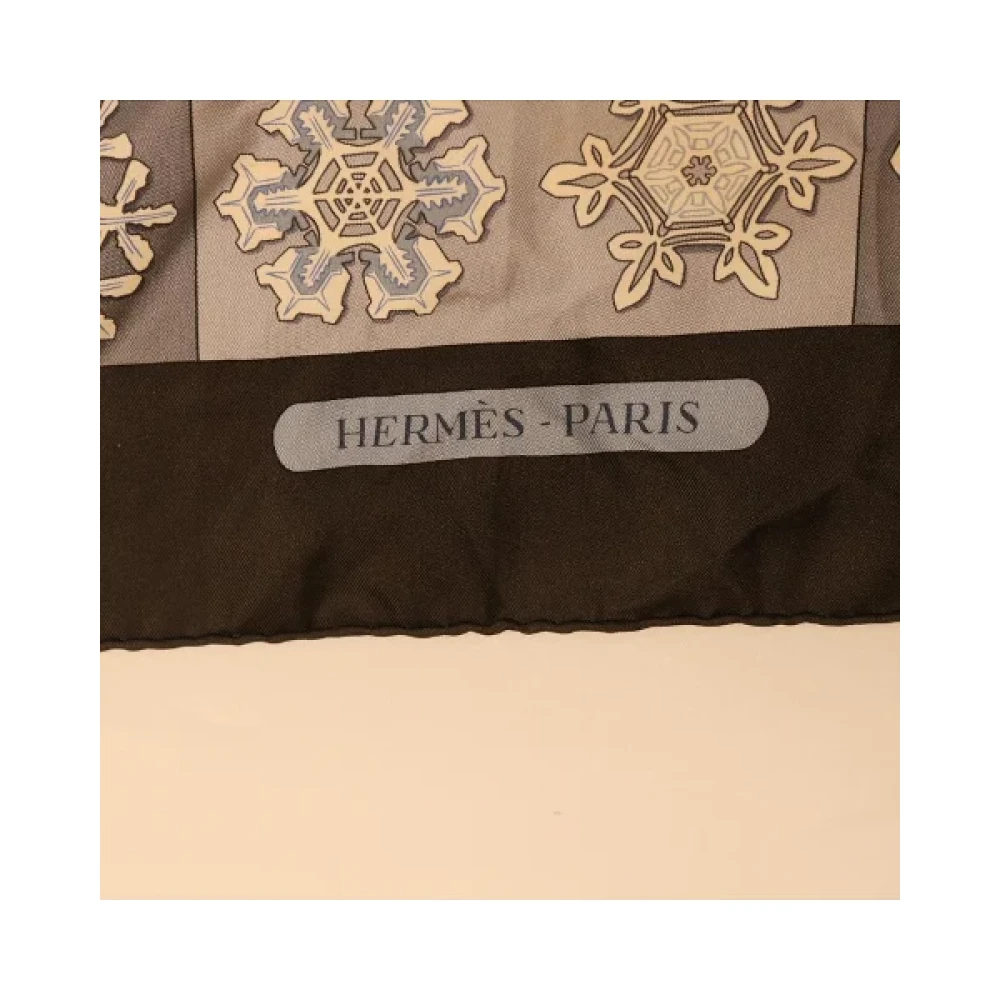 Hermès Vintage Pre-owned Silk scarves Gray Dames