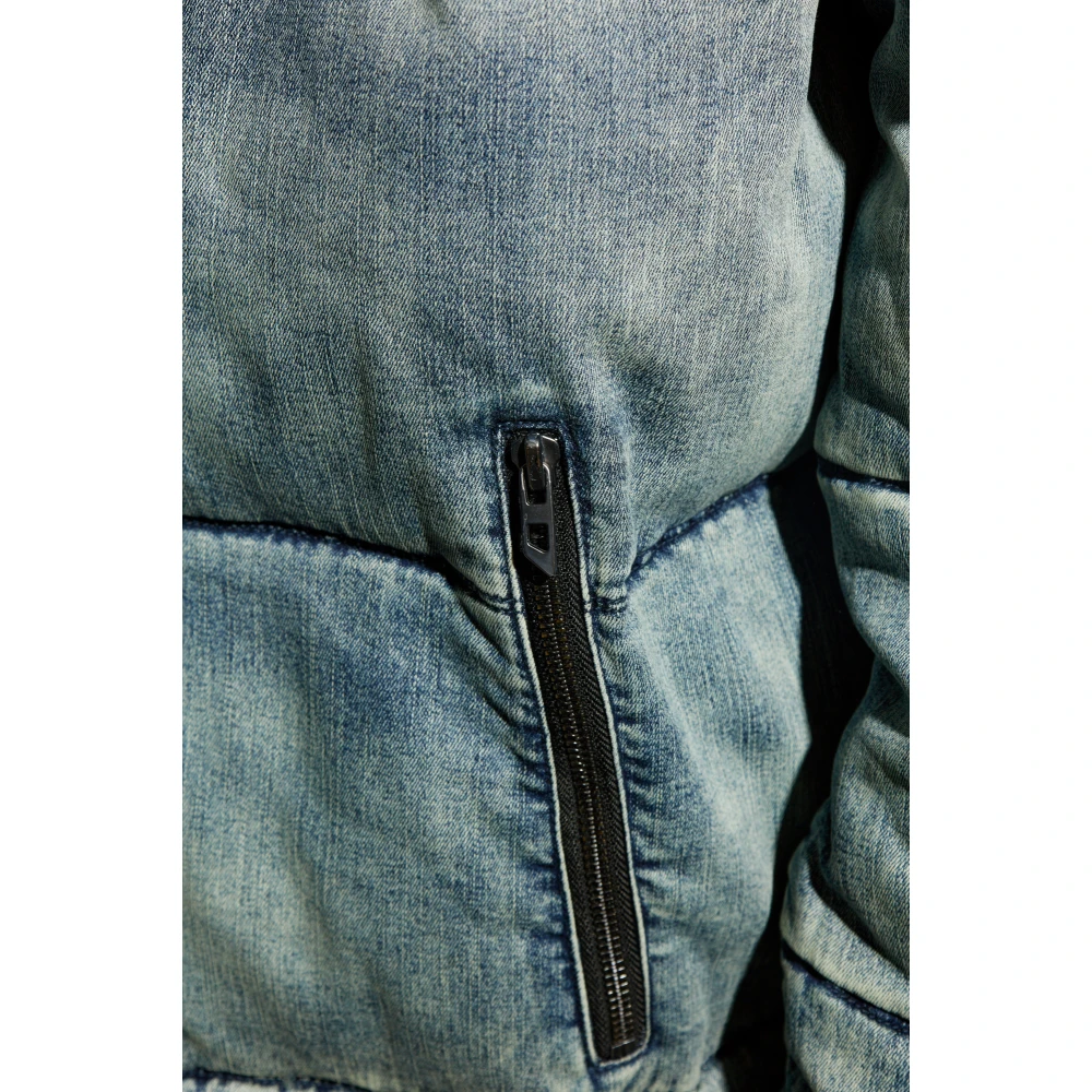 Diesel Gewatteerde jas W-Mons-Lang Blue Heren