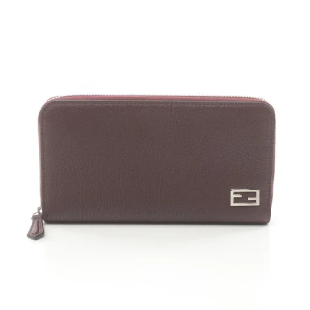 Fendi Vintage Pre-owned Leather wallets Red Dames