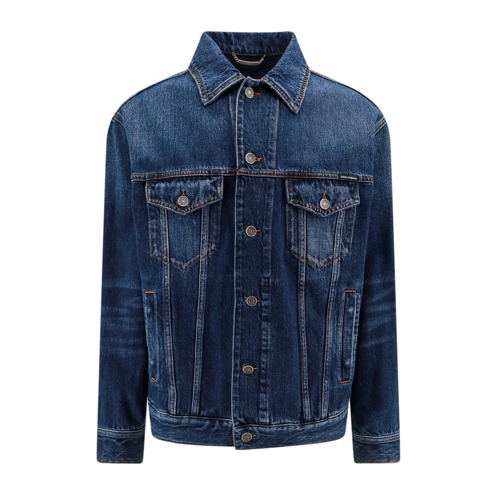 Chaqueta de Denim con Logo Dolce Gabbana Hombre Miinto