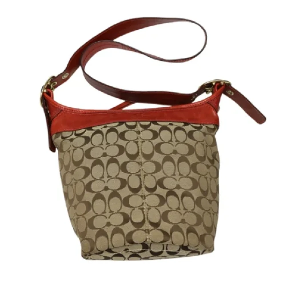 Coach Pre-owned Fabric shoulder-bags Brown Dames
