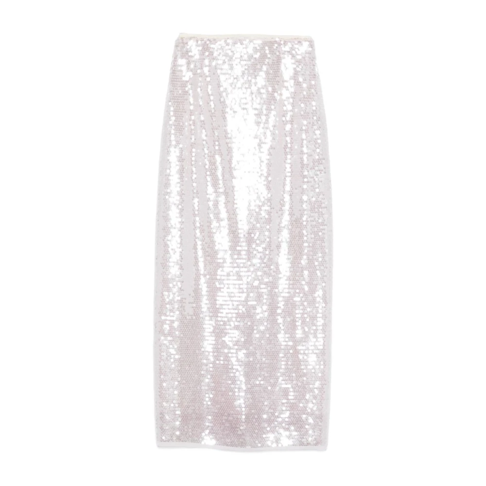 Forte Forte Gray Sequin-Embellished Midi Skirt - Female - Midi Skirts - Xs - Skirts