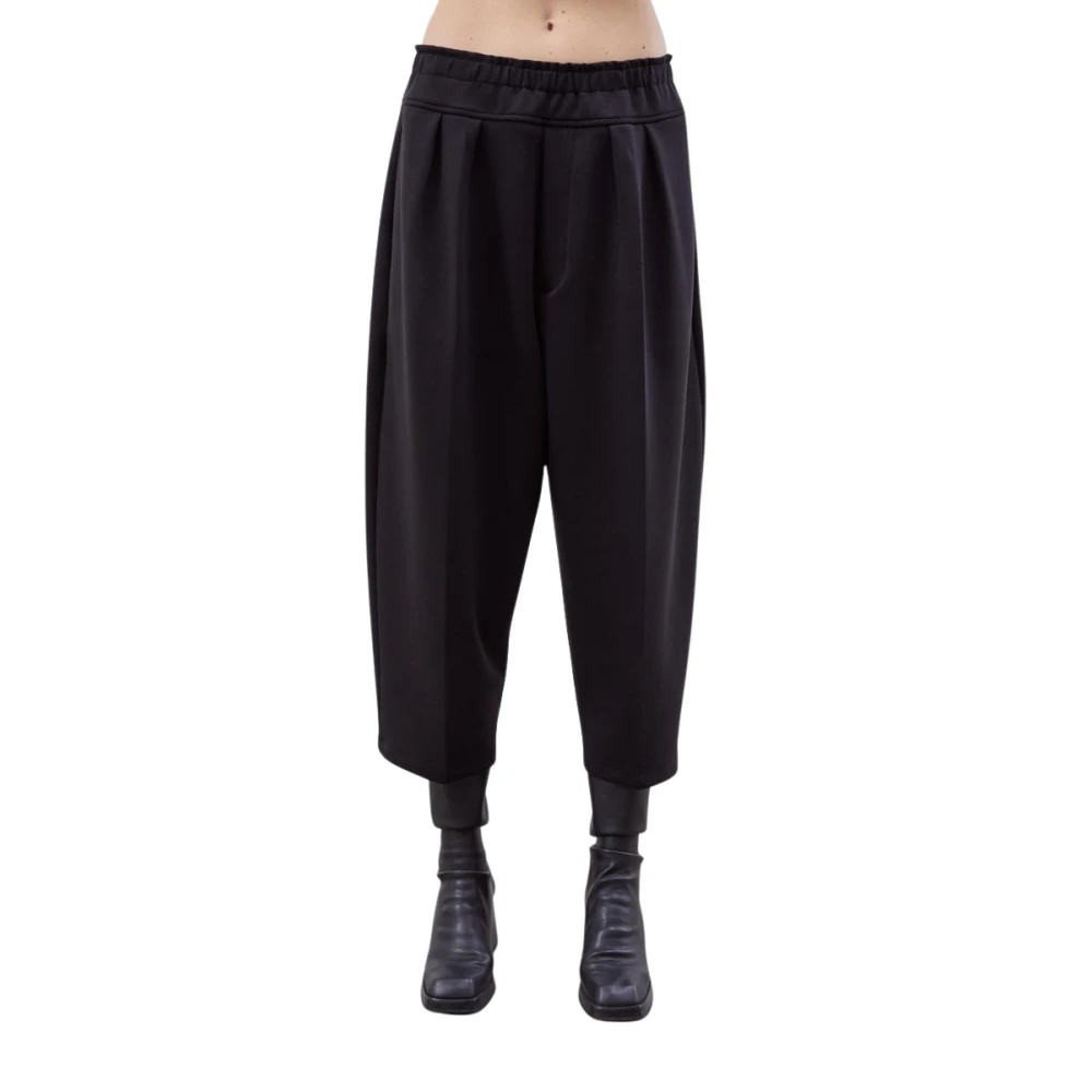 MeiMeiJ Wijde Pijp Scuba Broek Black Dames