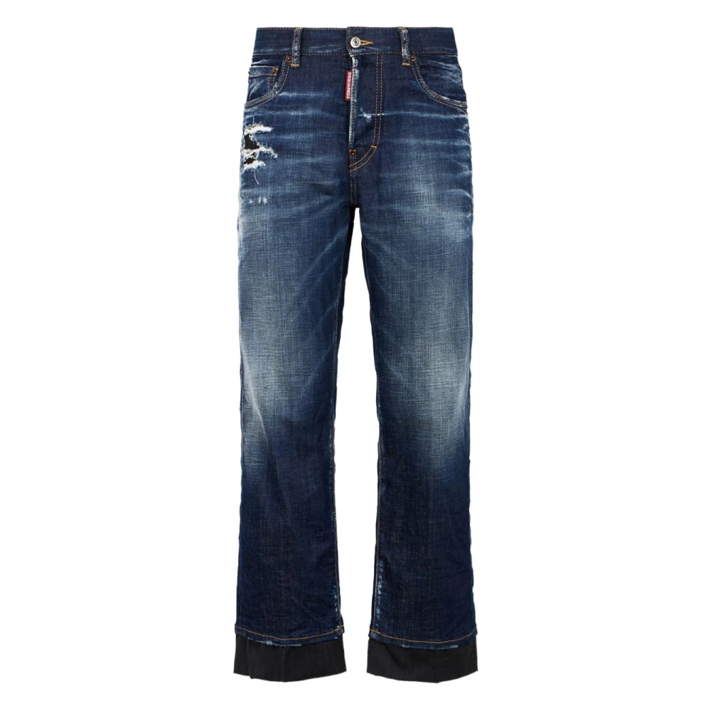 Dsquared2 Blue Trousers - Female - Straight Fit Jeans - S - Jeans