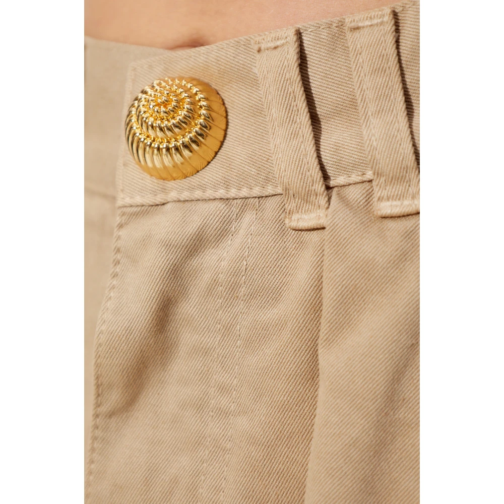Balmain Asymmetrische Rok Beige Dames
