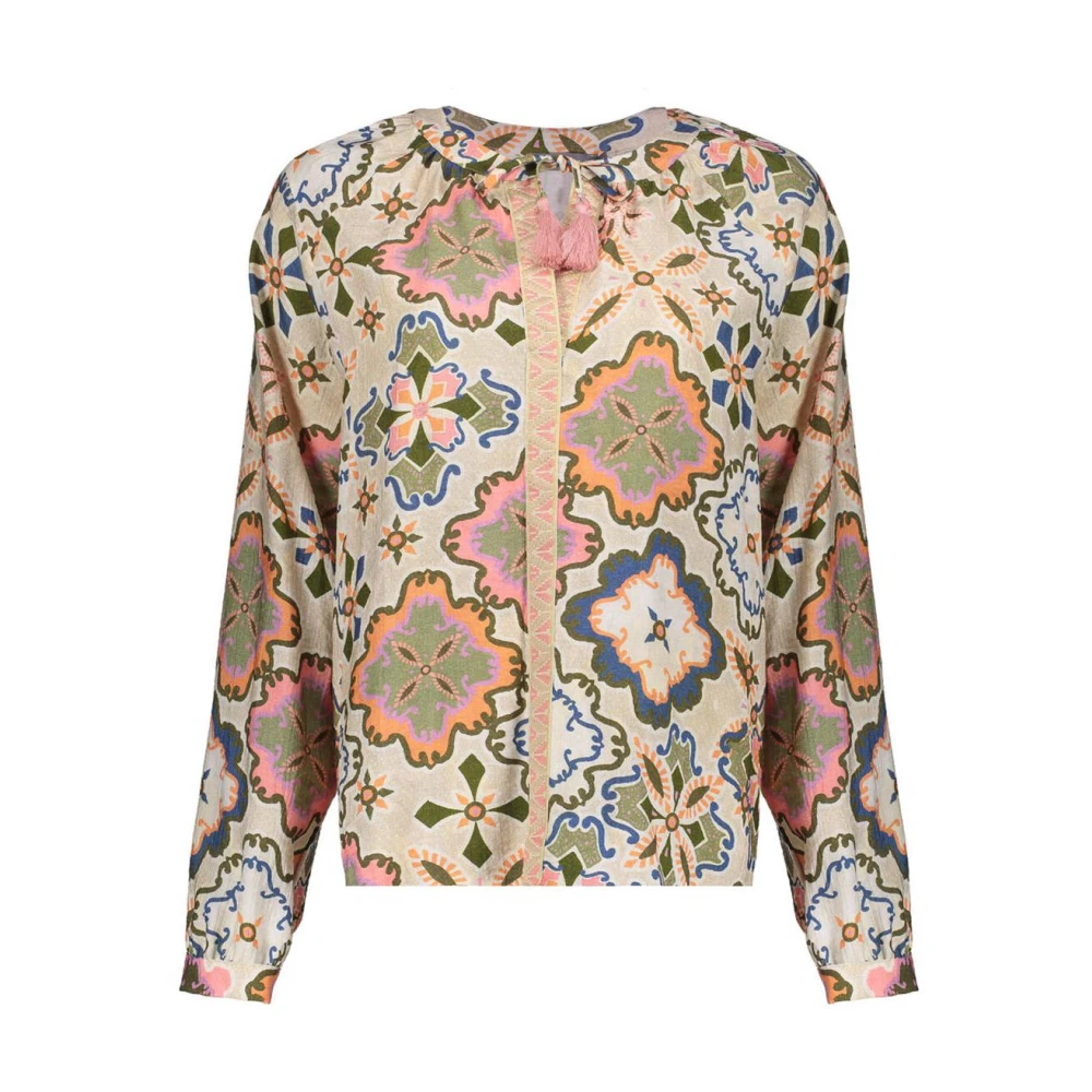 Geisha Lange Mouw Top Multicolor Dames