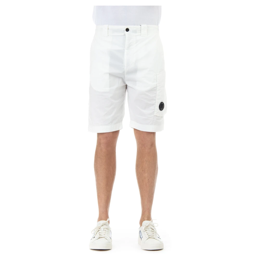 C.P. Company Militair geïnspireerde Cargo Bermuda Shorts White Heren