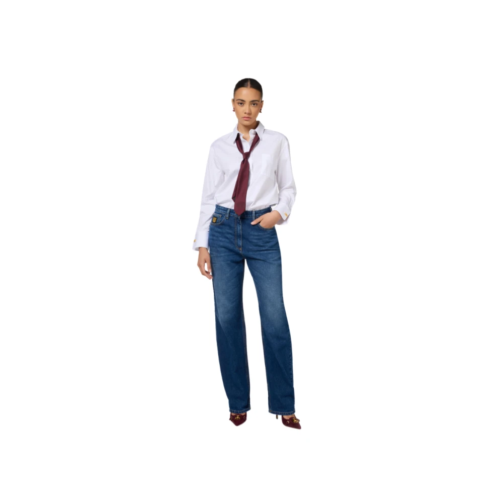 Elisabetta Franchi Wit Overhemd Elegante Stijl White Dames