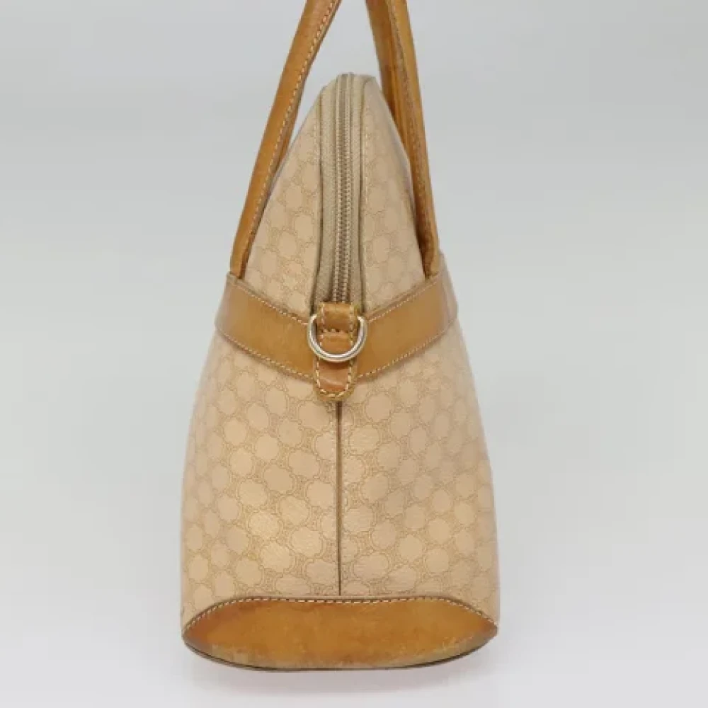 Celine Vintage Pre-owned Leather handbags Beige Dames