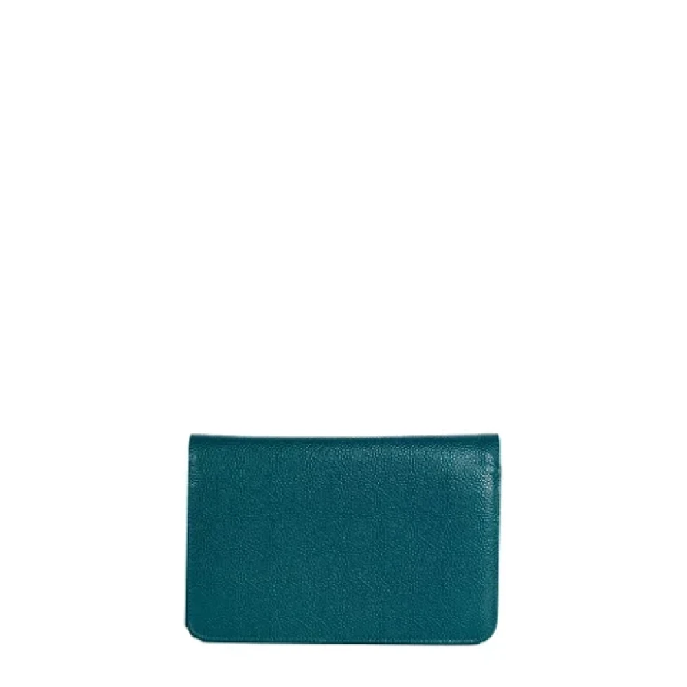 Chanel Vintage Pre-owned Leather wallets Blue Dames