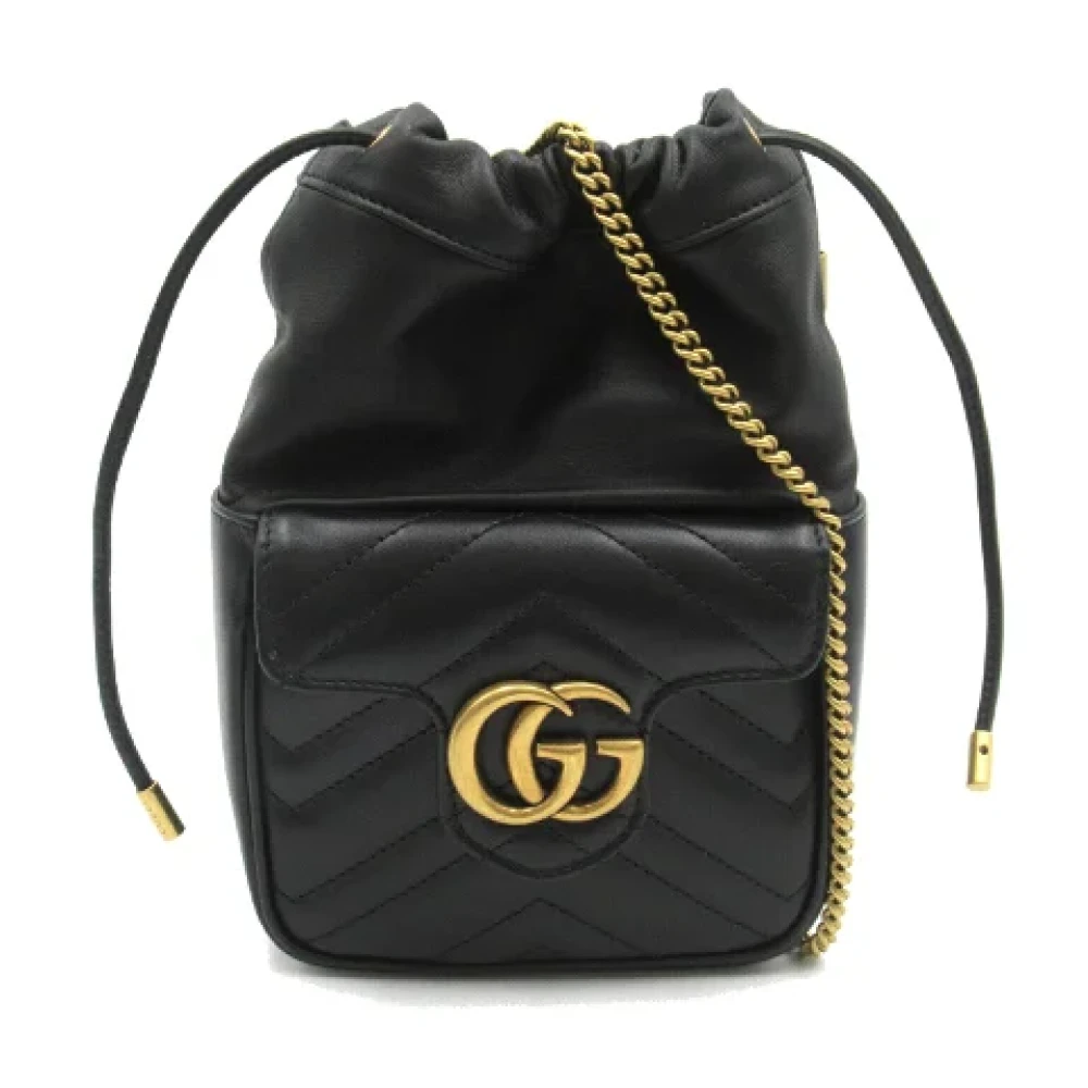 Gucci Vintage Pre-owned Leather crossbody-bags Black Dames