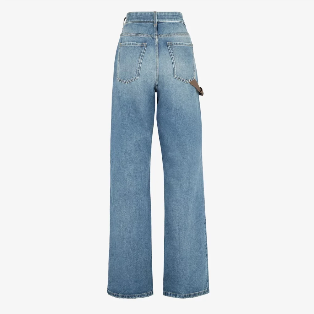 Fendi Vintage-Effect Flared Jeans Blue Dames