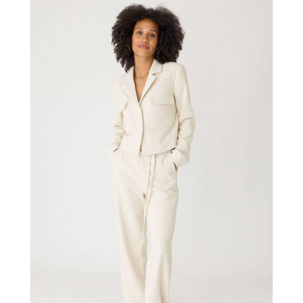 Anna Van Toor Elegante Blazer met Unieke Stijl Beige Dames