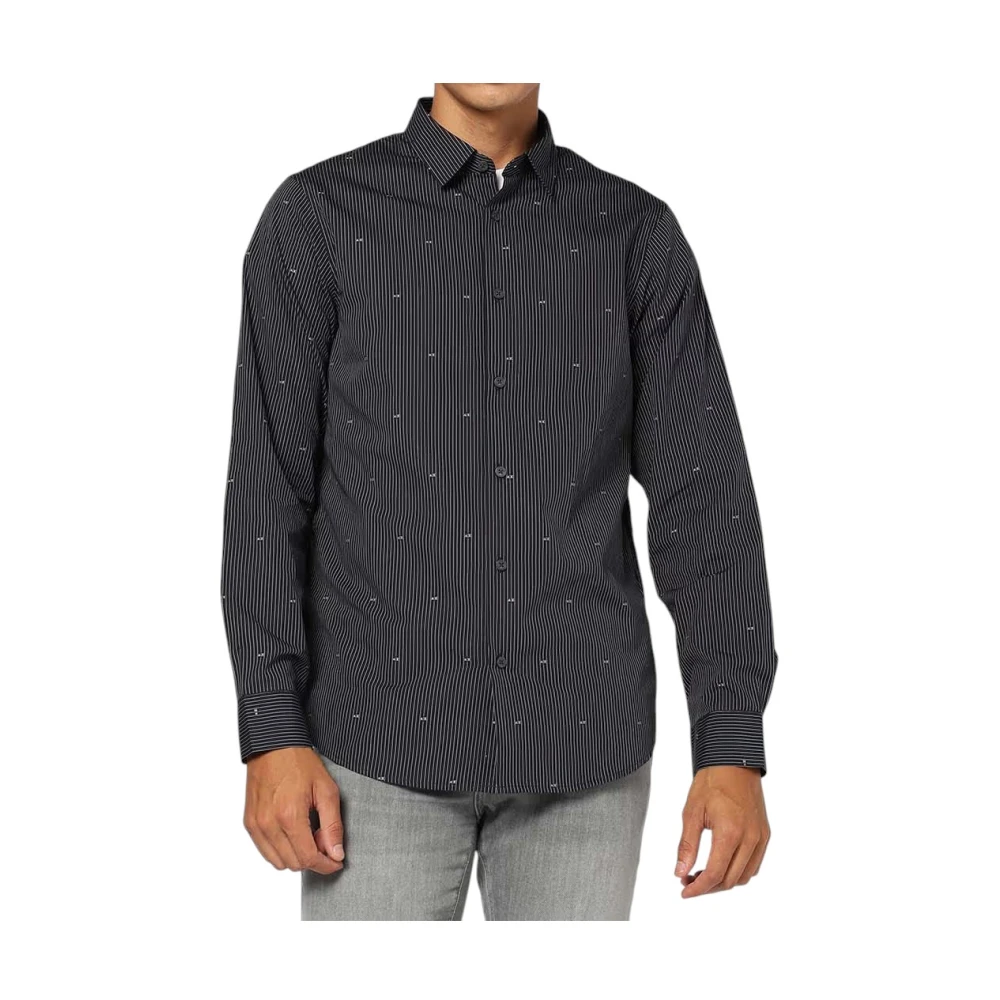 Armani Exchange Black Casual Shirts, Male, L, Camicia