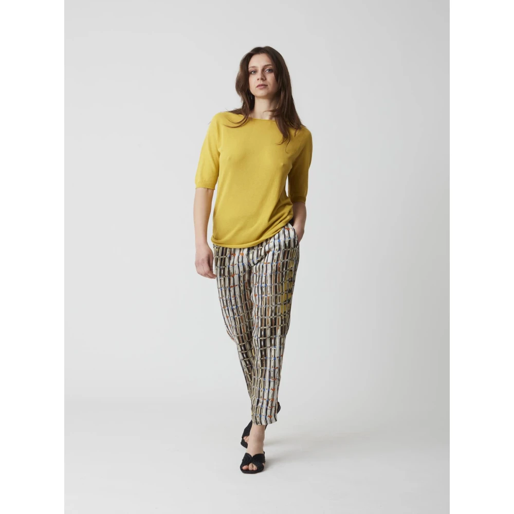 Alpha Studio Dames Ronde Hals T-Shirt Yellow Dames
