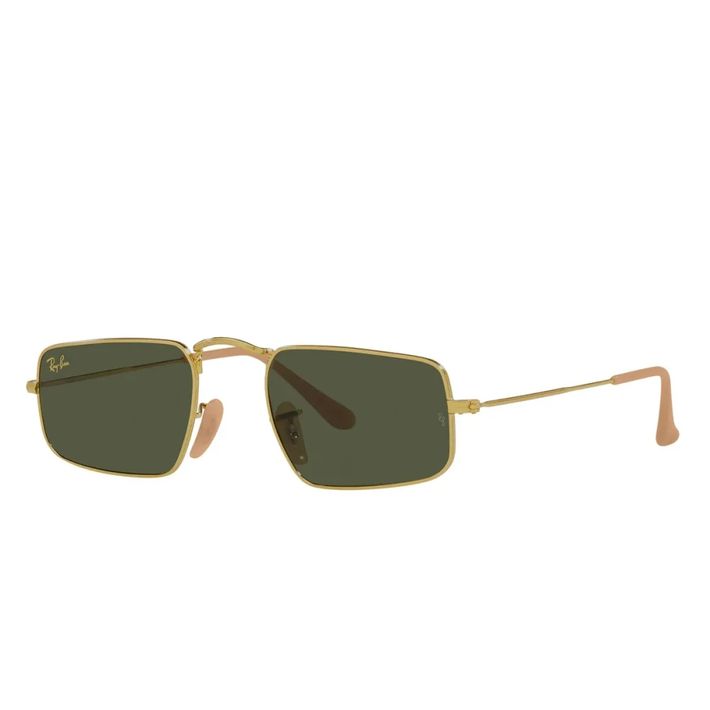 Ray-Ban Unisex Yellow Sunglasses, 52 Mm, Vintage-Inspired Rectangular Sunglasses