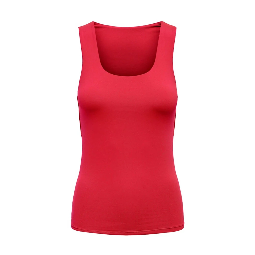 Only Mouwloze 2-Ways Fit Top Red Dames