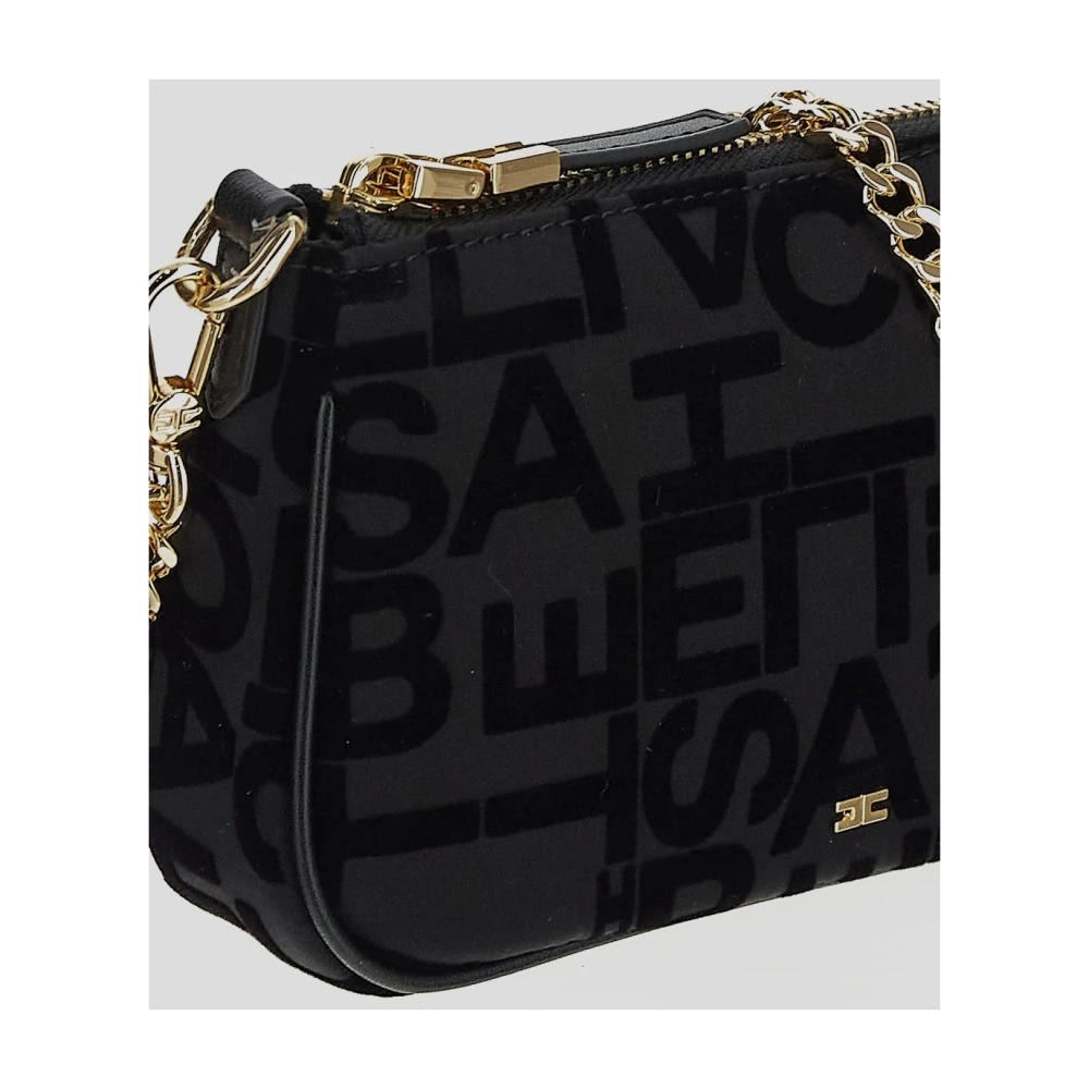 Elisabetta Franchi Katoenen Schoudertas Black Dames