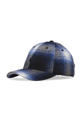 check-print-curved-visor-cap