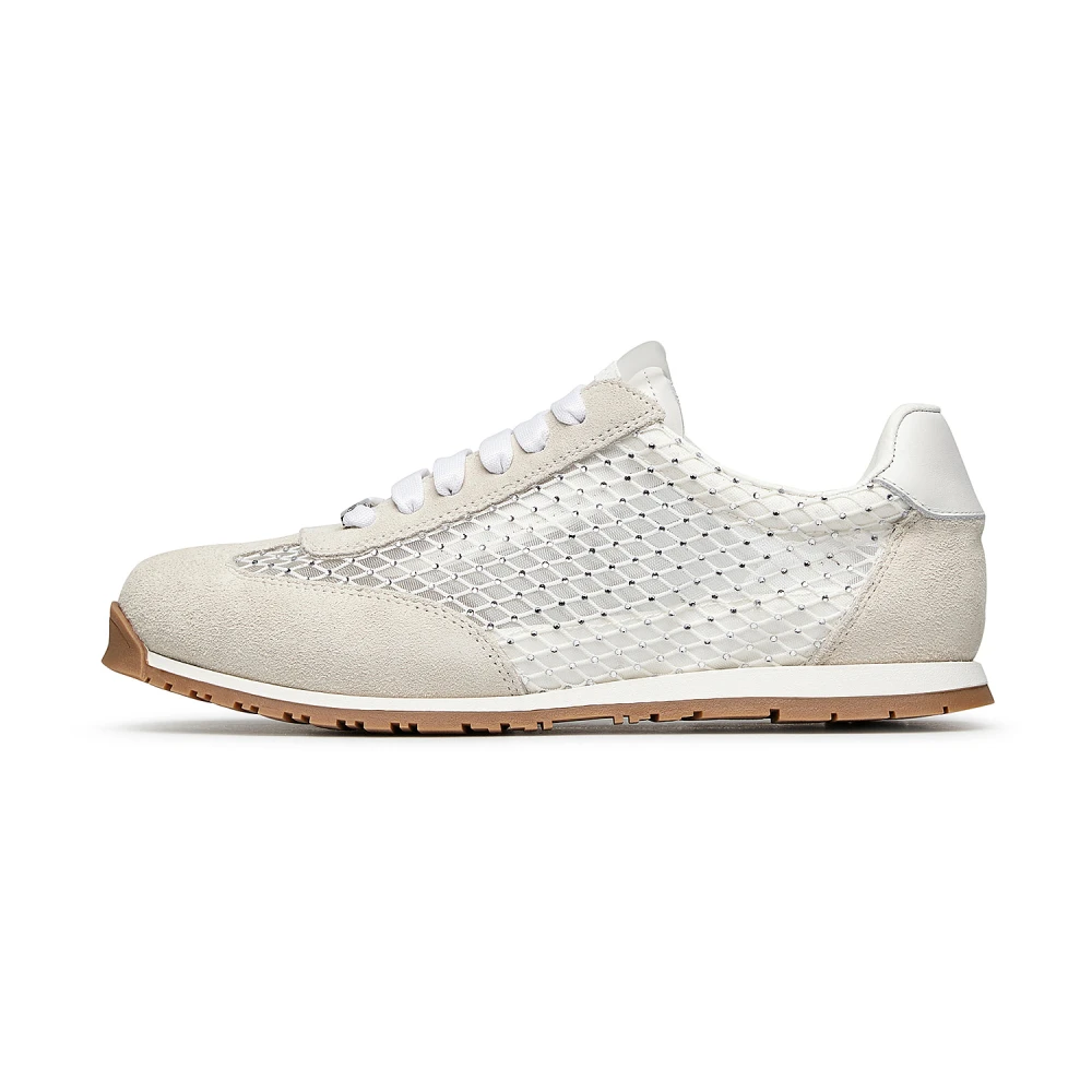 Loriblu Suède sneakers met kristallen Dames Schoenen Wit