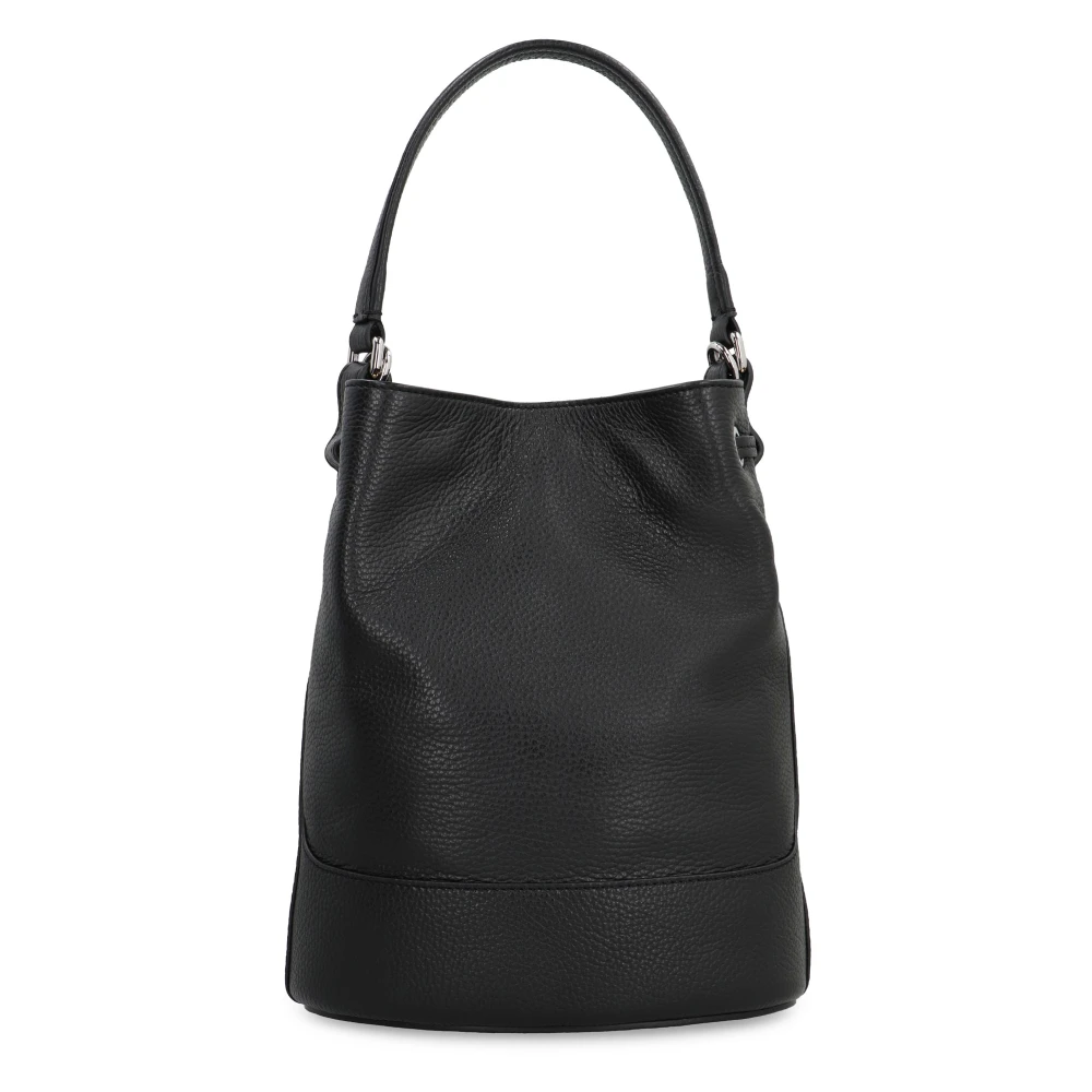 Zanellato Leren Bucket Bag met Handvat Black Dames
