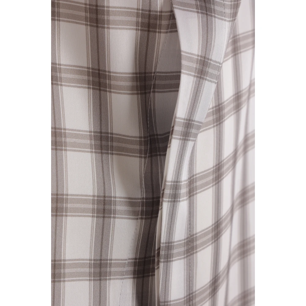 Loewe Zijden Geruite Overhemd met Verstelbare Silhouet Multicolor Dames