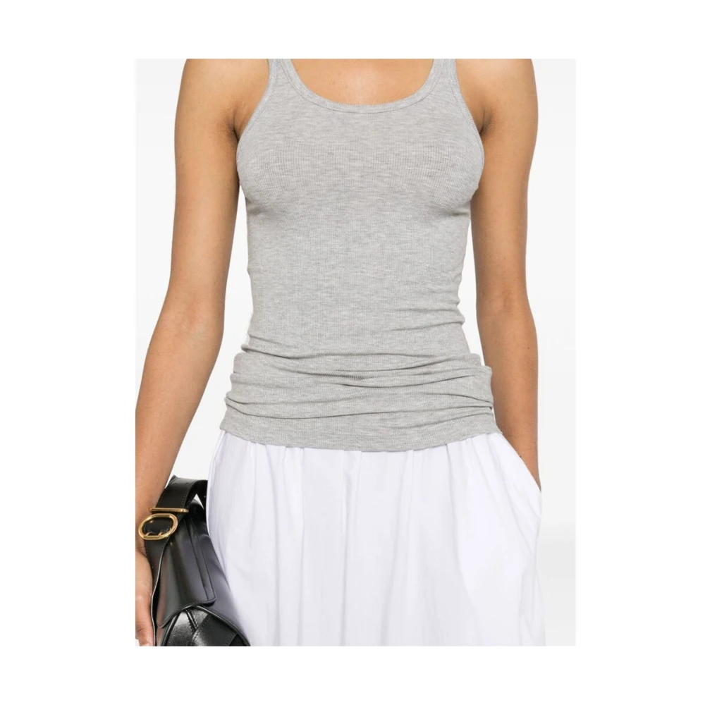 Agolde Grijze Mouwloze Top met Scoop Hals Gray Dames